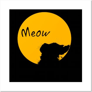 Cat Meow Posters and Art